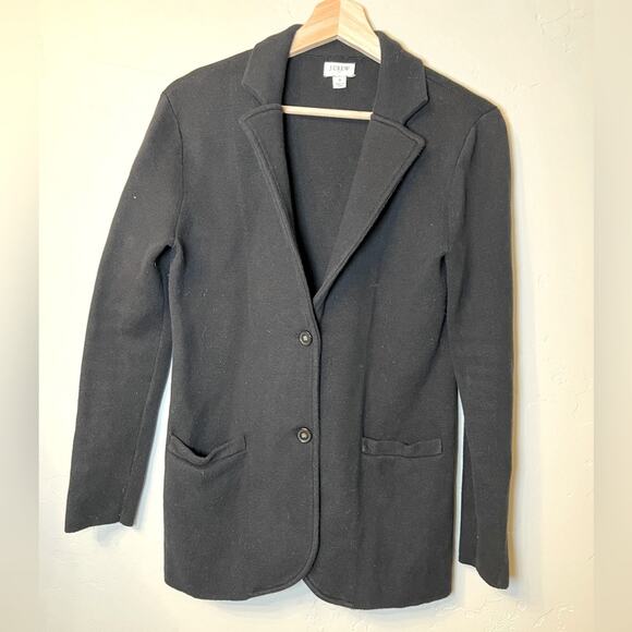 J. Crew Cotton Knit Open Front Blazer Cardigan Women's Size Small - Picture 1 of 6